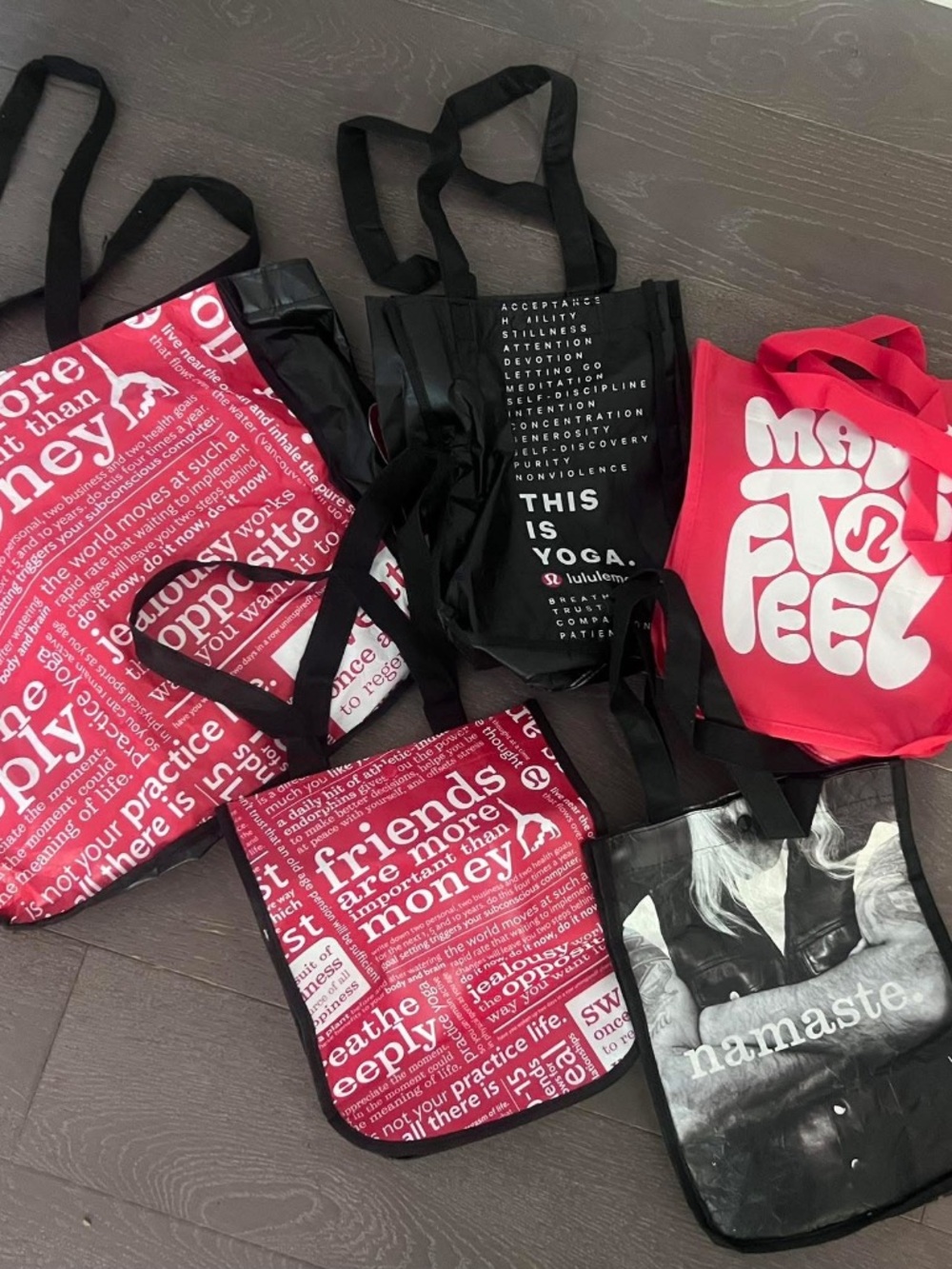 Lululemon Reusable Tote Bags - Small and Large Bundle
